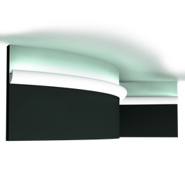 Компактный гибкий закругленный профиль для непрямого светодиодного освещения арт. CX188F.