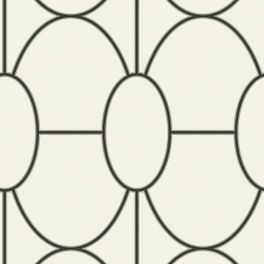 Обои из Великобритании коллекции Geometric II от COLE & SON. Геометрические серо-черные линии овалов  Rivera для кабинета. Купить обои в интернет-магазине, большой ассортимент, бесплатная доставка.