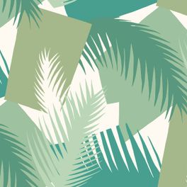 Обои из Великобритании коллекции Geometric II от COLE & SON. Deco Palm - бело-зеленая экзотическая листва для коридора. Купить обои в интернет-магазине, большой ассортимент, бесплатная доставка.