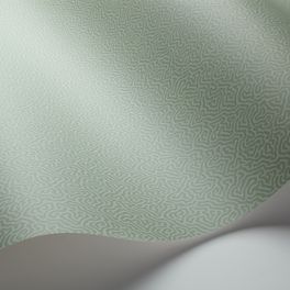 Обои Coral от Cole & Son выразительного серо-зеленого оттенка с вариацией канонического дизайна блоковой печати Vermicell в уменьшенном формате. Выбрать, заказать обои для прихожей, спальни в интернет-магазине.