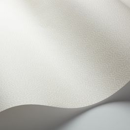 Обои Coral от Cole & Son теплого светло-серого оттенка  с вариацией канонического дизайна блоковой печати Vermicell в уменьшенном формате. Выбрать, заказать обои для спальни, детской в интернет-магазине.
