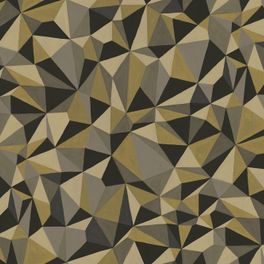Обои Quartz от Cole & Son с геометрическим объемным рисунком из кристаллов будоражат воображение захватывающей игрой своих граней, окрашенных в золотые тона. Обои для гостиной, спальни. Купить английские дизайнерские обои.