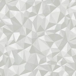 Обои Quartz от Cole & Son с геометрическим объемным рисунком из кристаллов будоражат воображение захватывающей игрой своих граней, окрашенных в серебряные и стальные тона. Обои для гостиной, спальни. Купить английские дизайнерские обои.
