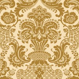 Рисунок обоев Carmen от Cole&Son повторяет богатый узор на шелковой ткани, которую производили на ткацкой фабрике в XIX веке во Франции, близ Лиона. Мерцающий затейливый дамасский узор на фоне оттенка золотистого шампанского . Выбрать, заказать обои для гостиной, спальни, онлайн оплата.
