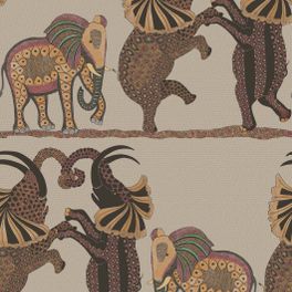 Обои из Великобритании коллекции ARDMORE от COLE & SON. На африканских равнинах танцуют слоны. Safari Dance идеально впишутся в интерьер гостиной. Приобрести  с бесплатной доставкой в Москве