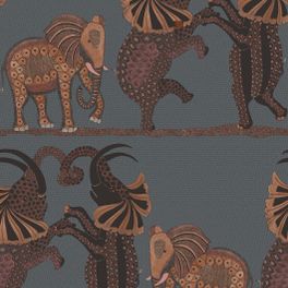 Обои из Великобритании коллекции ARDMORE от COLE & SON. На африканских равнинах танцуют слоны. Safari Dance идеально впишутся в интерьер Детской комнаты. Приобрести  с бесплатной доставкой в О-Дизайн
