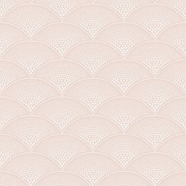 Обои Feather Fan от Cole & Son арт. 112/10035. Геометрический орнамент на фоне цвета розовых пуантов, выполнен в технике пуантилизма и складывается в контуры многочисленных вееров.Заказать на сайте с бесплатной доставкой