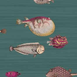 Senza Tempo Арт. 97/12024. Обои с морской тематикой. Обои изображением рыб на голубом фоне. Обои для детской, онлайн оплата.