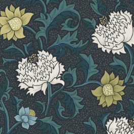 Обои флизелиновые Eden артикул 11753 из каталога CANTARI от Fardis. Яркое сочетание цветочного орнамента в изумрудных, цитрусовых, бирюзовых и серых оттенках на темно-сером фоне. Стильный интерьер, цветы на обоях