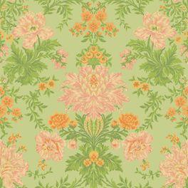 Купить премиальные обои для стен Poppies арт. 128/7036 от Cole & Son из коллекции Classics II. Орнаментальный винтажный принт Poppies  в пастельных цветах на нежном зеленом фоне, демонстрирует качество печати. Английские обои для стен в спальне, гостинной, коридора или столовой.