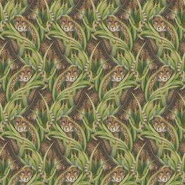 Роскошный и замысловатый рисунок обоев Cheetah Prowl Grass арт. 129/8042 от Cole&Son (Англия) из каталога Ardmore – Baobab с королевскими гепардами, пробирающимися сквозь стебли трав.