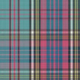 Купить премиальные обои MacAndreas Tartan Cyan & Magenta арт. 130/1001 от Cole & Son, каталог Cole&Son x Vivienne Westwood. Классический шотландский клетчатый узор Тартан в голубом и пурпурном цветах . Детальный рисунок, демонстрирующий качество печати в стиле Jaspe, где отчетливо видна каждая нить.