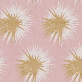 Купить дизайнерские обои Soft Thistle Rose Quartz & Gold арт. 130/7022 от Cole&Son, каталог Cole&Son x Vivienne Westwood. Высокохудожественный узор с абстрактным изображением царственного молочая на розовом фоне с золотыми элементами.