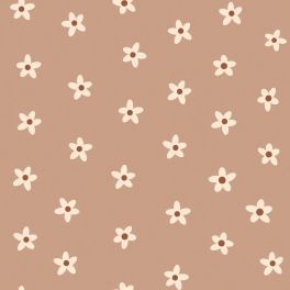 Детские обои для комнаты с ромашками Daisies terracotta pink арт. 131117 — уютный и игривый узор для стен.