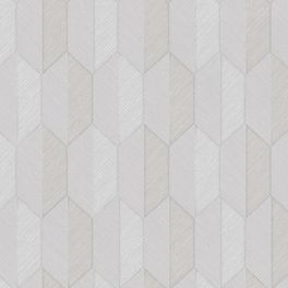 Виниловые обои Modern Geometric артикул 1501-2 из каталога Vera от Adawall  с фактурным геометрическим узором  серо кремового цвета образующий полосы