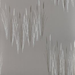 Флизелиновые обои из Швеции коллекция MODERN I от Collection FOR WALLS. Обои с растительным рисунком серебристого и белого цвета на сером фоне. Обои для гостиной, обои для спальни, обои для коридора. Онлайн оплата, большой ассортимент, самовывоз и доставка
