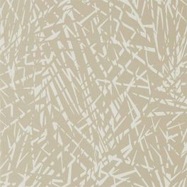 Продажа обоев для комнаты Lorenza арт. 112232 из коллекции Mirador, Harlequin с абстрактным изображением пальмовых листьев на теплом металлизированном фоне в интернет-магазине.