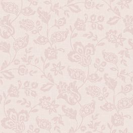 Обои в спальню арт. 38640 из коллекции  "Borosan EasyUp® 2020" от Borastapeter с "текстильным" цветочным узором в нежных розовых тонах купить в салонах ОДизайн.