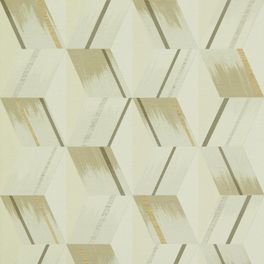 Геометрический рисунок в бежевых тонах на недорогих обоях 312896 от Zoffany из коллекции Rhombi подойдет для ремонта гостиной
