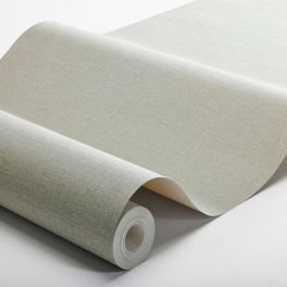 Рулон флизелиновых обоев для стен Canvas Linden артикул 6127 из каталога Shades фабрики Borastapeter с детализацией фактурного узора под ткань цвета льна.