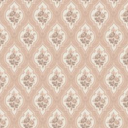 Флизелиновые обои для спальни Eternal Flower из коллекции Dreamy Escape, арт. 4260, Borastapeter, пр-во Швеция, приглушенных коричнево-бежевых тонах на пудровом ржаво-розовом фоне