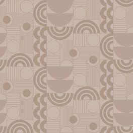 Флизелиновые обои Cosmopolitan из Швеции коллекция The Apartment от Borastapeter, с геометрическим рисунком бежевого-персикового оттенка на металлике бронзового цвета для гостиной, можно купить  в салоне Одизайн с бесплатной доставкой