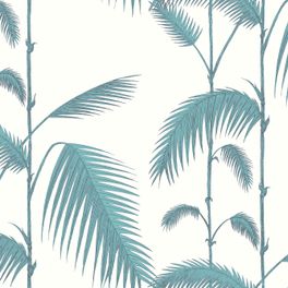 Обои для стен, с рисунком из пальм зеленого цвета на молочном фоне, Palm Leaves. Купить, заказать обои для комнаты, бесплатная доставка, онлайн оплата.