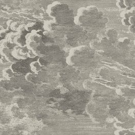 Купить английские флизелиновые обои Cole & Son® из каталога Fornasetti Senza Tempo Арт.114/2004. Обои с изображением облаков на белом фоне.Обои для спальни, большой ассортимент.
