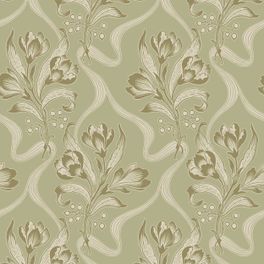 Купить стильные шведские экологичные исторические обои Jugendbukett Artichoke, арт. 8071 с цветочным узором от Borastapeter каталог Anno II. Флизелиновые обои премиум-класса для стен в интернет магазине с доставкой по РФ. Скандинавские винтажные обои для стен.
