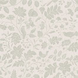 Купить стильные обои для интерьера Isidor Reflection, арт. 8184 от Borastapeter из каталога Charm. Экологичные флизелиновые обои с цветочным узором и птицами. Бесплатная доставка по РФ.