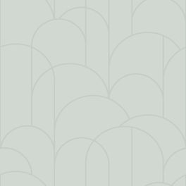 Флизелиновые обои из Швеции коллекция COLOURED от ECO WALLPAPER под названием Arch изящный рисунок с арочными элементами бледного зеленого оттенка. Обои для гостиной, обои для спальни. Бесплатная доставка, онлайн оплата, большой ассортимент