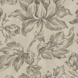 Цветочные обои Archive Flower Grey Boråstapeter Flowers 9158 — узор крупным планом, цветы