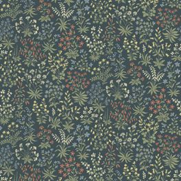 Цветочные обои Vildflora Blue Boråstapeter Flowers 9161 — узор крупным планом, полевые цветы