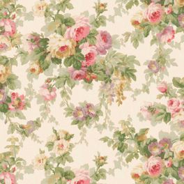 Фрагмент узора обоев Sweet Dream Rose — плотные бутоны роз