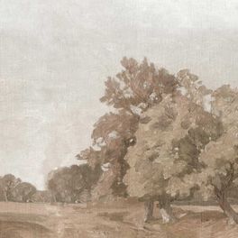 Цифровое панно для интерьера Hedgerow Landscape Brown, арт. 9671W от Borastapeter, с пейзажем обширных лугов и высокими деревьями, написанного маслом, представлено в мягкой, приглушенной палитре коричневого, бежевого и светло-серого цветов. Заказать в интернет-магазине ODesign с бесплатной доставкой по всей России.