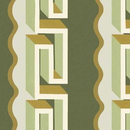 Цифровые обои для стен Rayure Méandre Dark Green, арт 9697W от Borastapeter – графичный узор в виде меандра из исторического архива в зеленой цветовой гамме. Закажите эти изысканные обои в интернет-магазине ODesign. Бесплатная доставка по всей России.