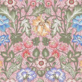 Цифровое панно для стен Arts and Crafts Pink, арт 9706W от Borastapeter – с пышным цветочным орнаментом впечатляющих размеров розового, голубого, желтого и белого цветов на светло-зеленом фоне с завитками листвы на розовом основании. Закажите эти изысканные обои в интернет-магазине ODesign. Бесплатная доставка по всей России.