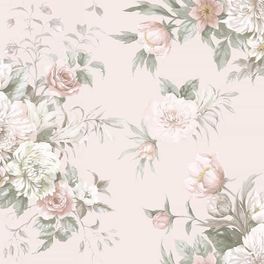 Цифровое панно для стен Floral Charm Grand Pink, арт 9721W от Borastapeter – фотообои, на которых нарисованы вручную цветочные букеты в пудровых оттенках розового и абрикосового с листвой в приглушенных зеленых и серо-коричневых тонах. Закажите эти изысканные обои в интернет-магазине ODesign. Бесплатная доставка по всей России.