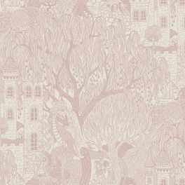 Цифровое панно для интерьера Kingdom of the Willow Grand Pink, арт. 9758W от Borastapeter — это волшебный лес с принцессами, драконами, тайными сундуками с сокровищами и волшебными замками в нежном пудрово-розовом оттенке на кремово-белой основе. Эти изысканные обои идеально подойдут для спальни, прихожей, гостиной или кухни, создавая атмосферу уюта и спокойствия. Приобрести их можно в интернет-магазине ODesign с бесплатной доставкой по всей России.