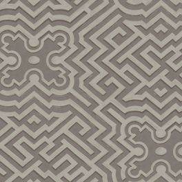 Основой обоев Palace Maze от Cole & Son стала схема садового лабиринта в Хэмптон-Корте. Серебряно-золотой геометрический узор на древесно-угольном фоне, смягченный нанесенными кистью мазками. Обои для стен, большой ассортимент в салонах ОДизайн.