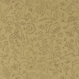 Заказать бумажные обои арт. 216696 из коллекции Melsetter от Morris в цвете античное золото с изображением животных, для ремонта гостиной.