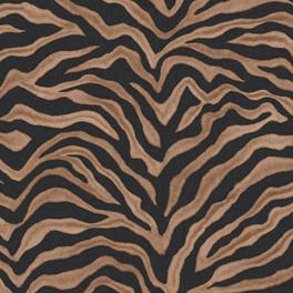 Обои из коллекции Natural FX, Aura с рисунком, имитирующим шкуру зебры в оттенках ржаво-коричневого и черного выбрать в салонах О-Дизайн.