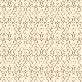 Обои флизелиновые "Moroccan Trellis" / "Марокканская решетка" с классическим золотым восточным орнаментом на бежевом фоне произведены на фабрике  Loymina, Россия