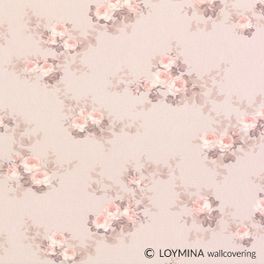 Флизелиновые обои "Rosarium" производства Loymina, арт.GT9 003, с цветочным рисунком из роз в пастельно розовых оттенках, купить в шоу-руме в Москве, бесплатная доставка