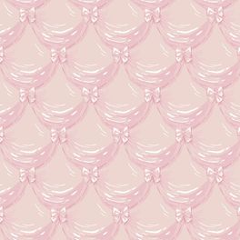 Гламурный акварельный узор бантиков в персиково розовых тонах на флизелиновых обоях для спальни