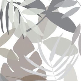 Фотообои арт. P031703-4 Perswall Швеция с изображением листьев в серо-коричневых оттенках